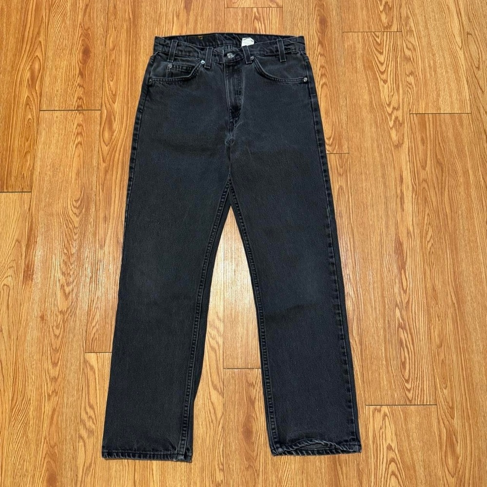 Levi's 505 Men's Jeans Orange Tab Fits 30x29 Black 90s Vintage